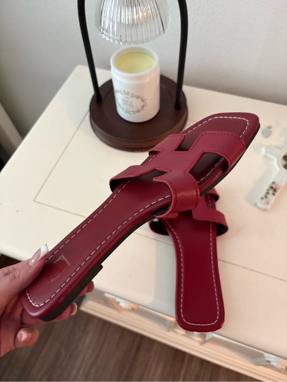 Red sandals